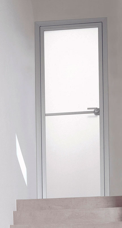 Полупрозрачные межкомнатные двери в алюминиевой раме